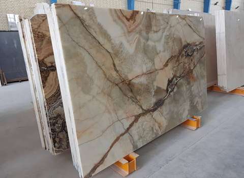 تصویر 4 از سنگ مرمریت دهبید کرم مارفیل تراکم بالا درخشندگی عالی